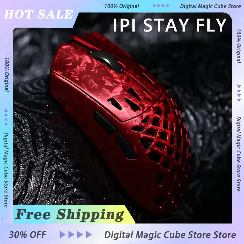 IPI STAY FLY Dual 8K PAW3950 Mouse Lightweighting 3-mode Bluetooth Wireless Gaming Mice E-sports Customized PC Accessories Gifts