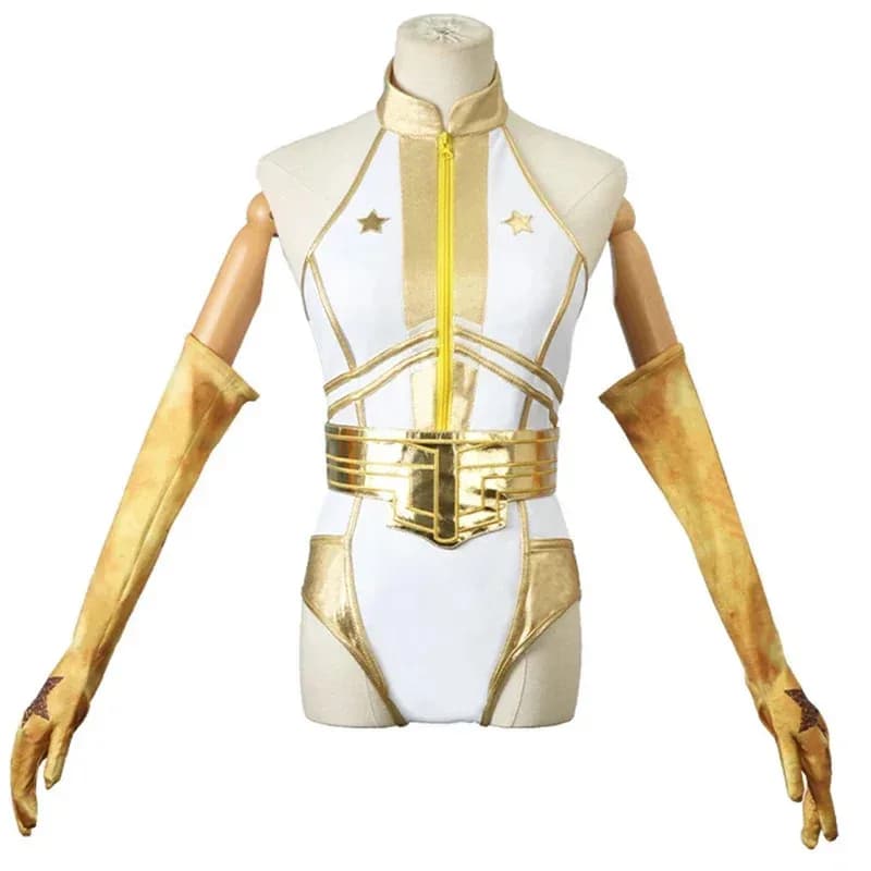 ♥ Nuovo Costume Cosplay 2025 del Film The Boys, Starlight Supereroe Annie January, Tuta da Donna con Cintura, Guanti, Calzini, Completo B ★ Casa dell'Orso