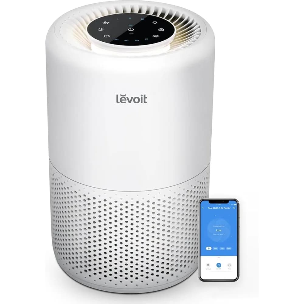 Purificatore d'aria per camera da letto domestica, controllo Smart WiFi Alexa, AHAM VERIFIDE, filtro 3 in 1, Core 200S-P, bianco