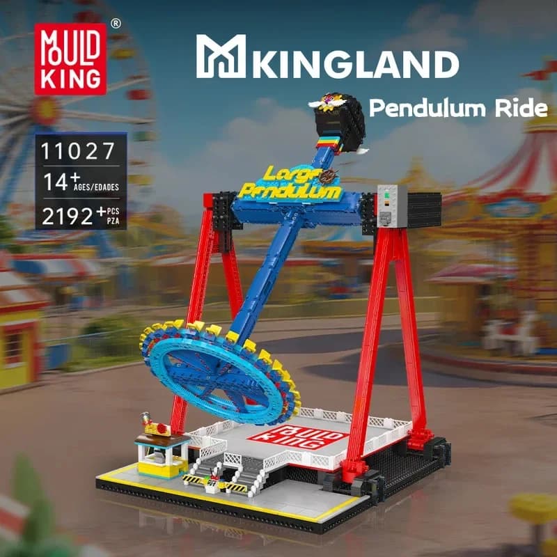 Mould King 11027 Giocattoli Parco Divertimenti, Set di Costruzioni Montagne Russe Motorizzate, Regalo di Natale per Bambini