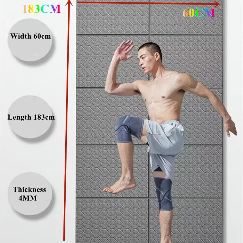 183x60x0.4 cm anti-slip for floor exercises Pilates Folding yoga mat Eco friendly folding PVC Travel Fitness bi-sided exercise