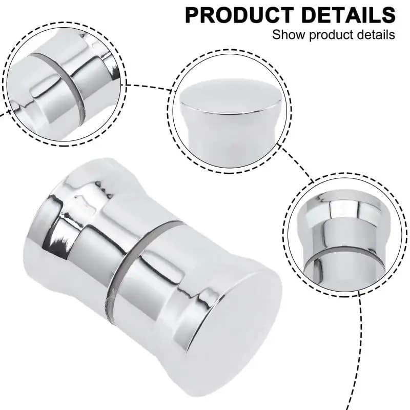 Maniglia Elegante per Porta Doccia in Vetro, Pomello per Porte Scorrevoli Doccia, Ricambi Hardware a Doppia Faccia per Porte in Vetro del Bagno