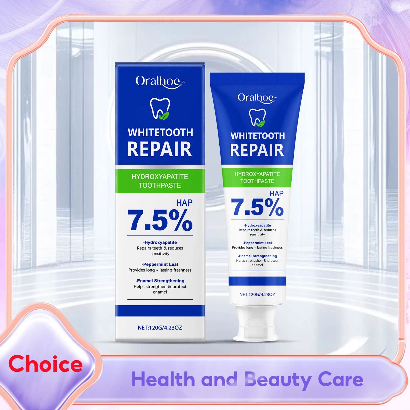 Hydroxyapatite Menta Dentifricio Niacinamide Smalto Protection Remove stains Strength Whitening Fresh Food for sensitive teeth