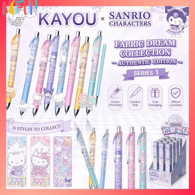 Kayou Sanrio Characters Gel Pen Blind Box 0 5Mm Fine Point Smooth Writing Signature Pen Office Stationery Supplies