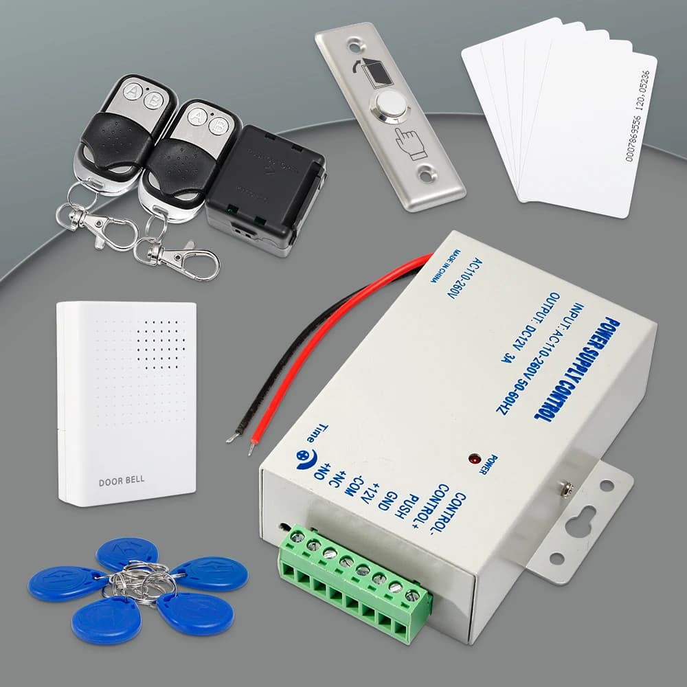 Modulo di Alimentazione, Telecomando, Pulsante Campanello, Portachiavi RFID per Videocitofoni e Sistemi di Controllo Accessi