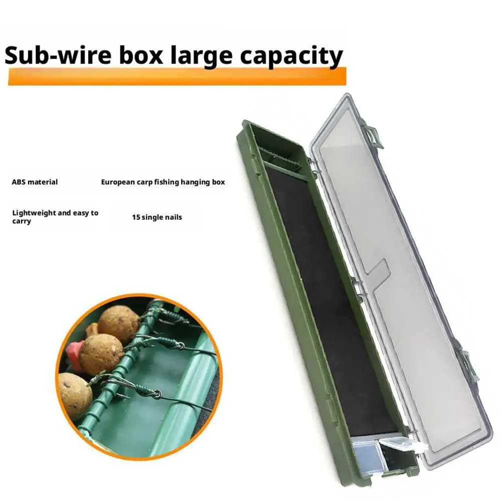 Carp Fishing Terminal Tackle Organizer Box Stiff Hair Rig Board with Pins Carp Fishing Rig Box Wallet Rig Storage Box