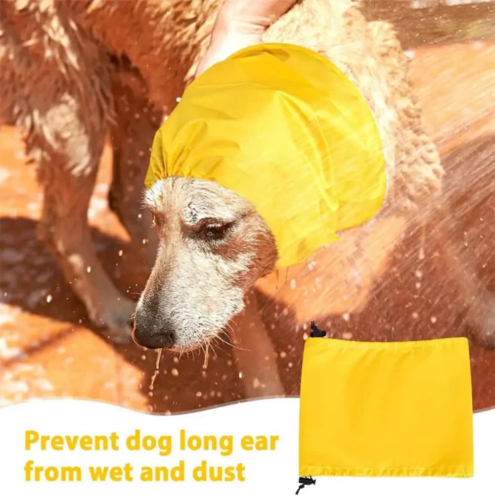 Cuffia da doccia per animali domestici cappello da bagno per cani cuffia da bagno impermeabile per animali domestici con fibbia regolabile per la protezione dell'orecchio del cane cappello da doccia per il bagno