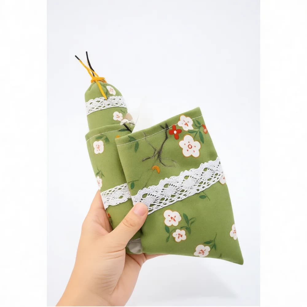 Handmade Wormwood Bolster DIY Kit Cervical Neck Support Soft Fabric Traditional Health Care Cylinder Massage Relief Pillow