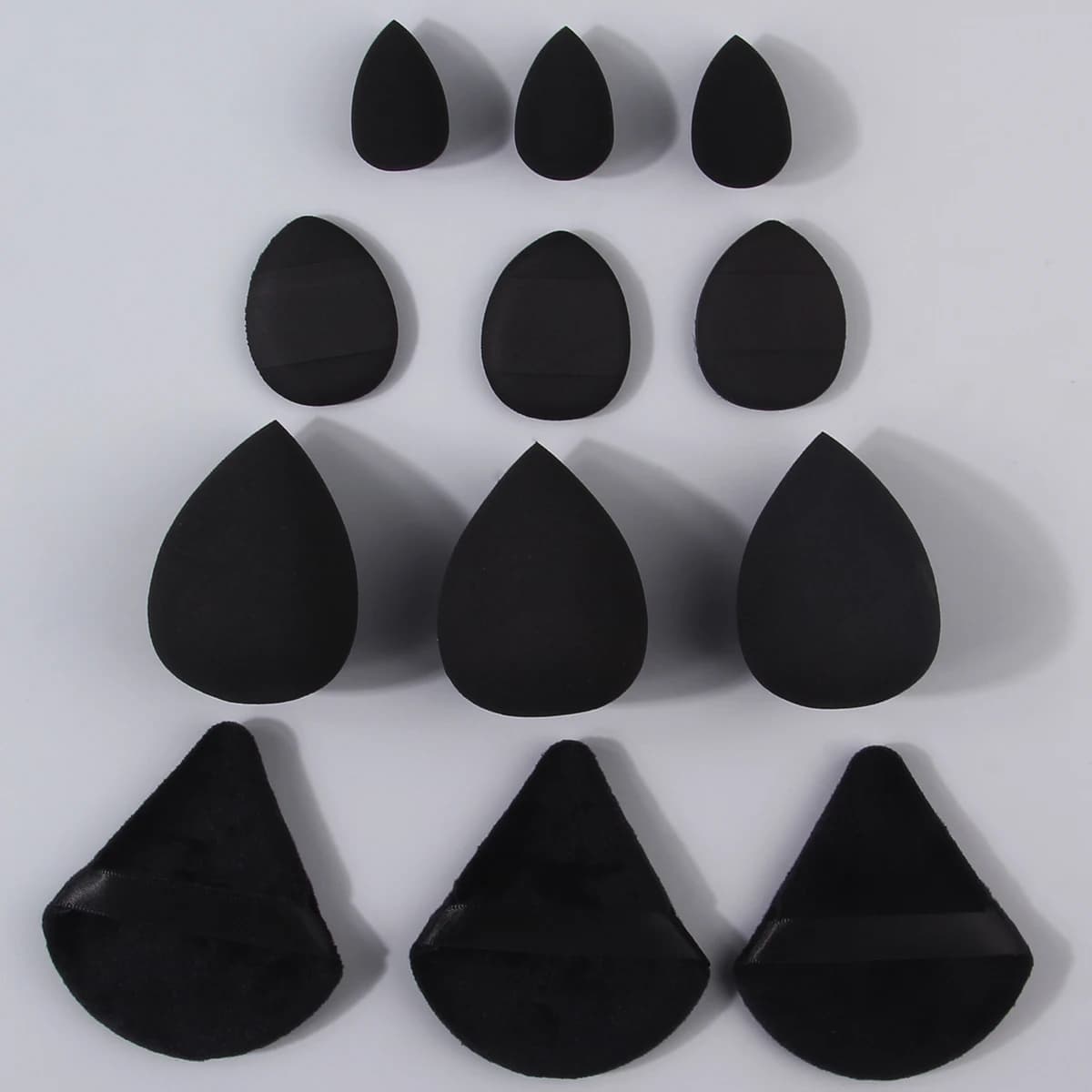 Set di 12 uova di bellezza multistrato per soffio di cipria/spugna, soffio di cipria correttore morbido e portatile, strumento di trucco multifunzionale