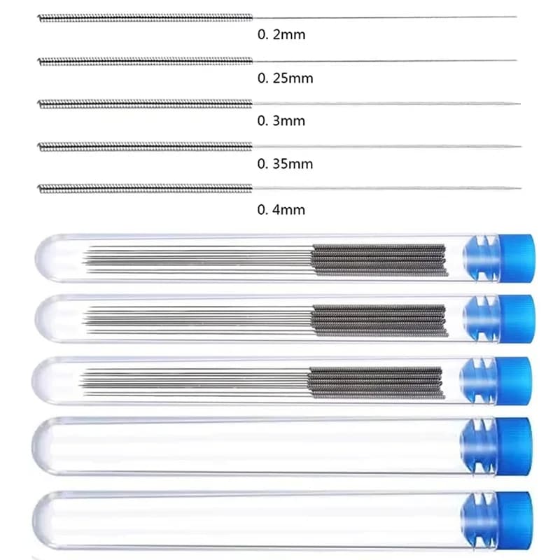 10 pcs 3D Printer Stainless Steel Needles Cleaning Needles Kit 0.2/0.3/0.4/0.5/0.6/0.8/1.0mm Needle Tips For 3D Printer