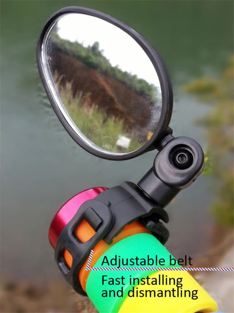 Rear view mirror for bicycle 360° (1 piece) ° Rear view mirror for handlebar, safe for children and adults, wide angle for bicycle, cycling, scooter, small size
