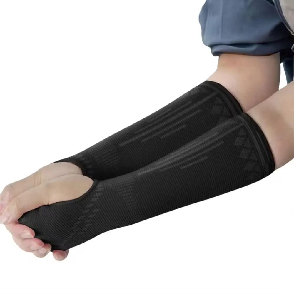 1 paio di maniche da pallavolo in poliestere, bracciali sportivi elastici che assorbono il sudore, multifunzionali e traspiranti