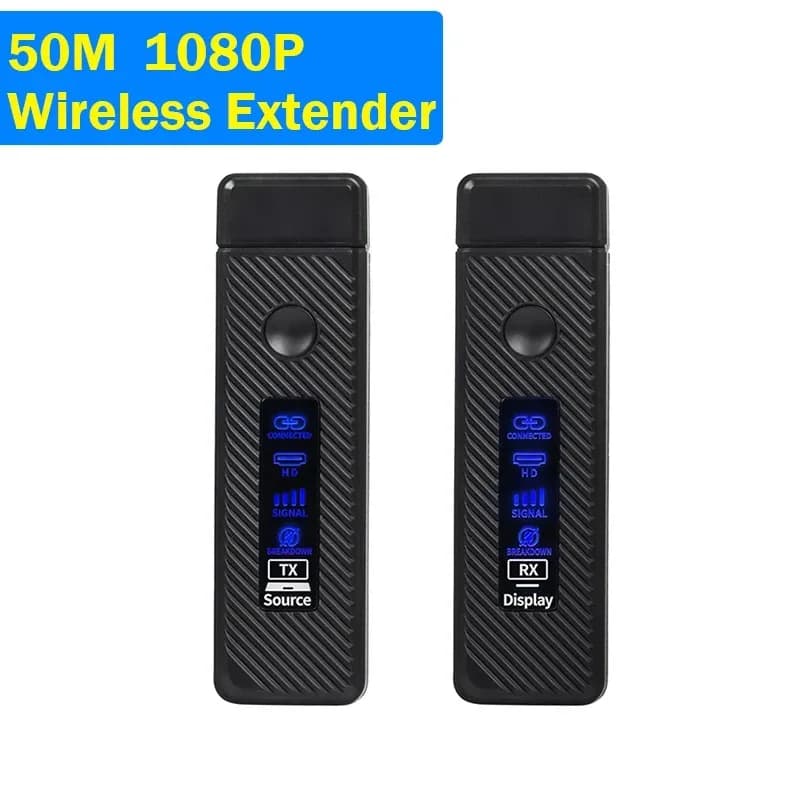 1080P 50M Wireless HDMI Video Trasmettitore Ricevitore Extender Display Schermo TV Stick Dongle Adattatore per PC TV Monitor Proiettore