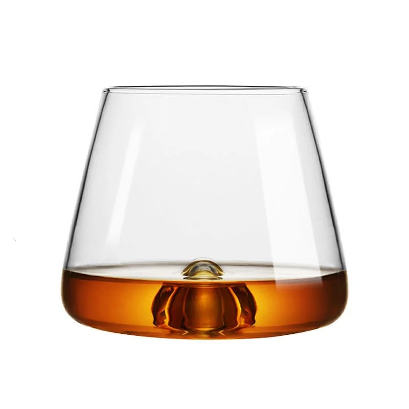 Bicchiere da Whisky a vortice con fondo convesso unico da 300ml bicchiere da degustazione rotondo trasparente bicchiere da Whisky Whirlpool XO Cognac boccale da birra
