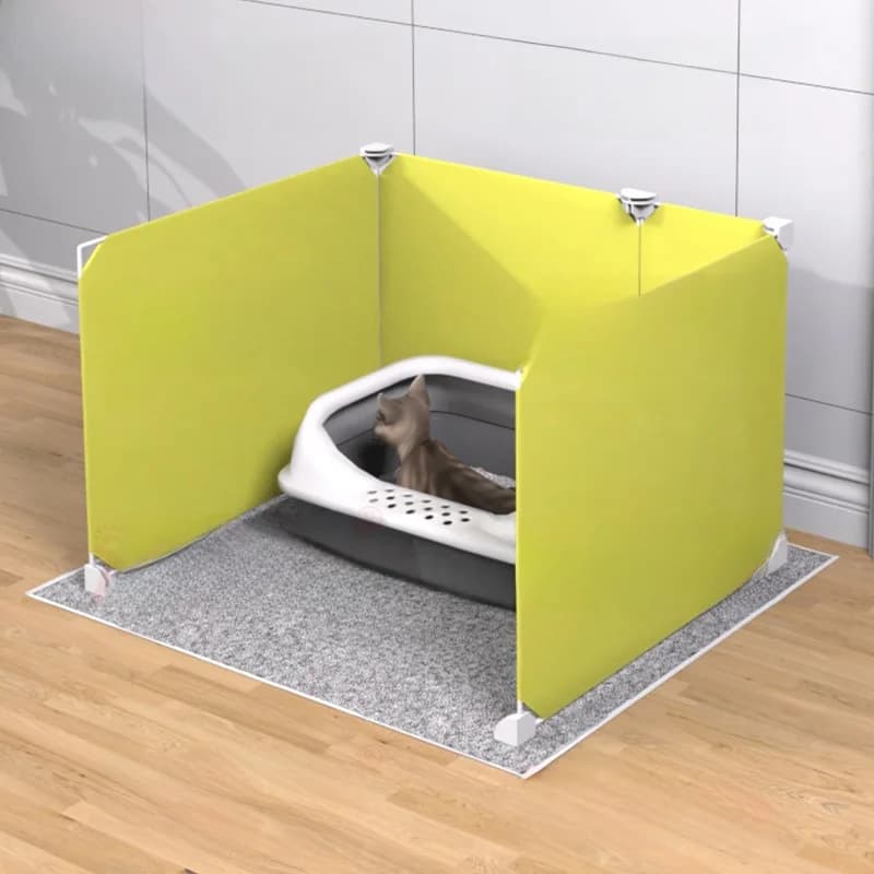 Barriera per WC per animali domestici, protezione antispruzzo per lettiera, recinzione alta, barriera per urina di cane, blocco sabbia, trappola per sabbia, accessori per animali domestici per gatti A