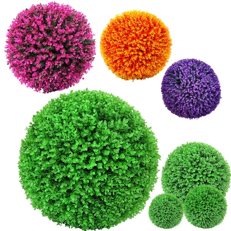 Plastic realistic simulation Leaves grass ball Artificial grass for indoors or outdoors Dome ball plants Simulation Leaves grass ball