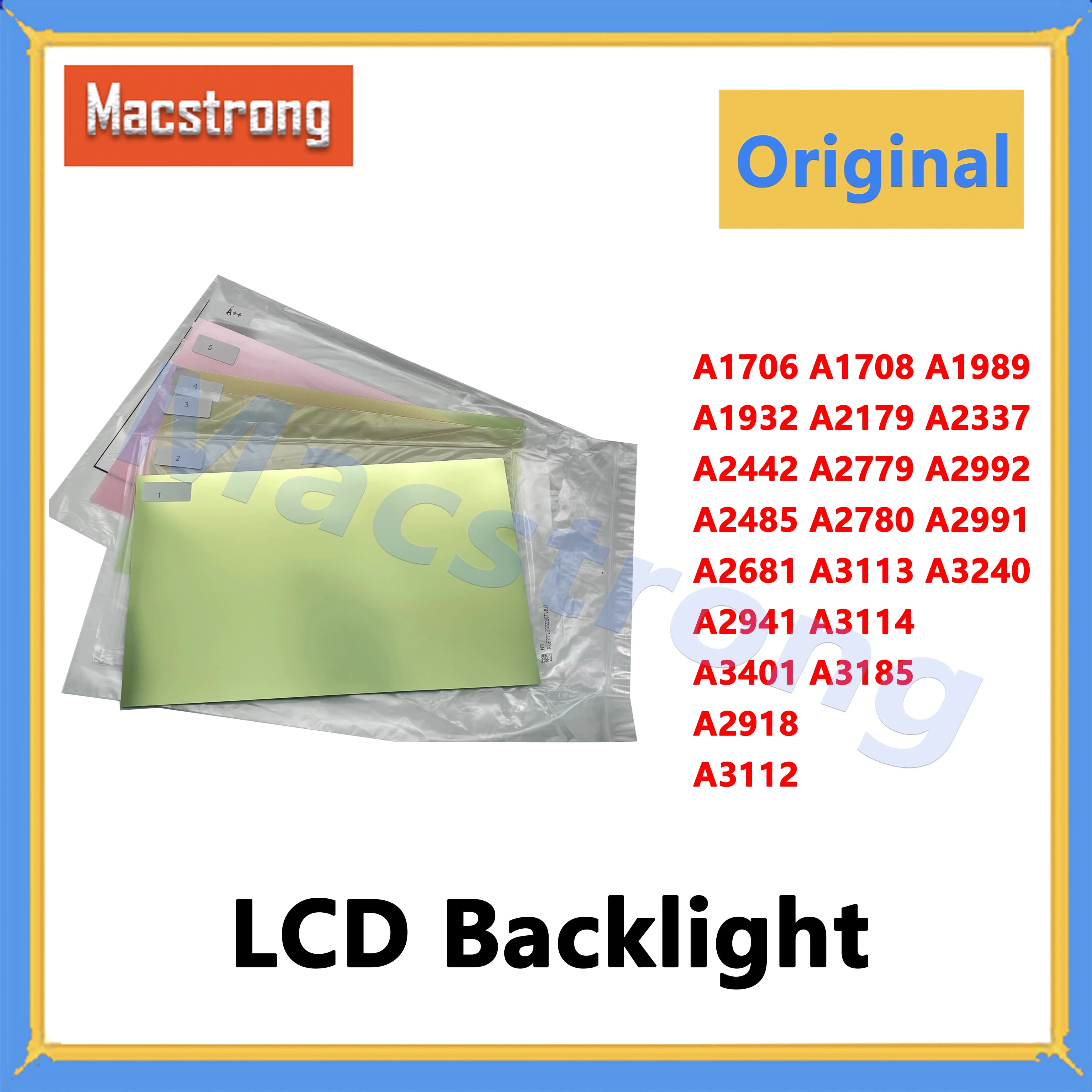 Retroilluminazione LCD originale per MacBook Pro A1706 A2338 A2442 A2485 A3112 A3401 A3185 Air A2337 A2681 A2941 Display LCD Retroilluminazione