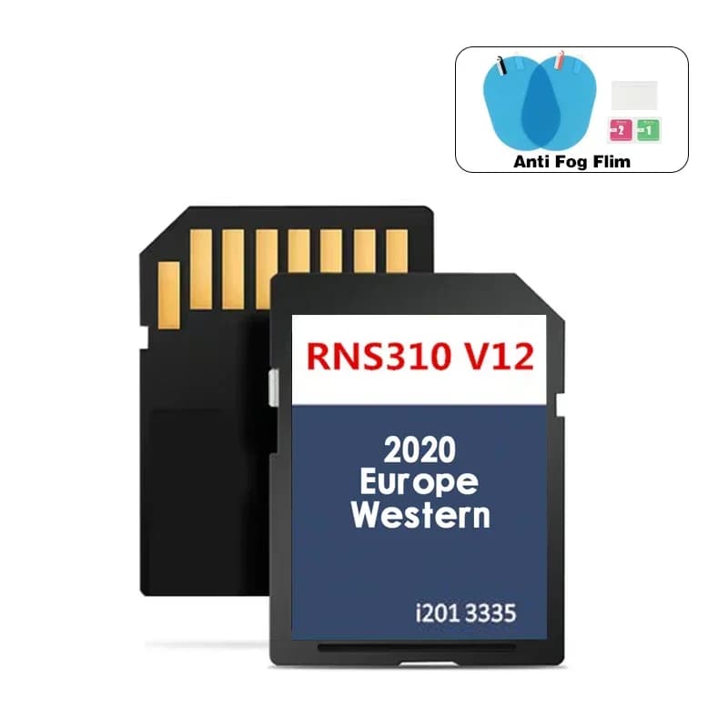 RNS 310 V12 Europa occidentale per VW FX Navi SD Card Versione 2020 Aggiornamento mappe di navigazione da 8 GB