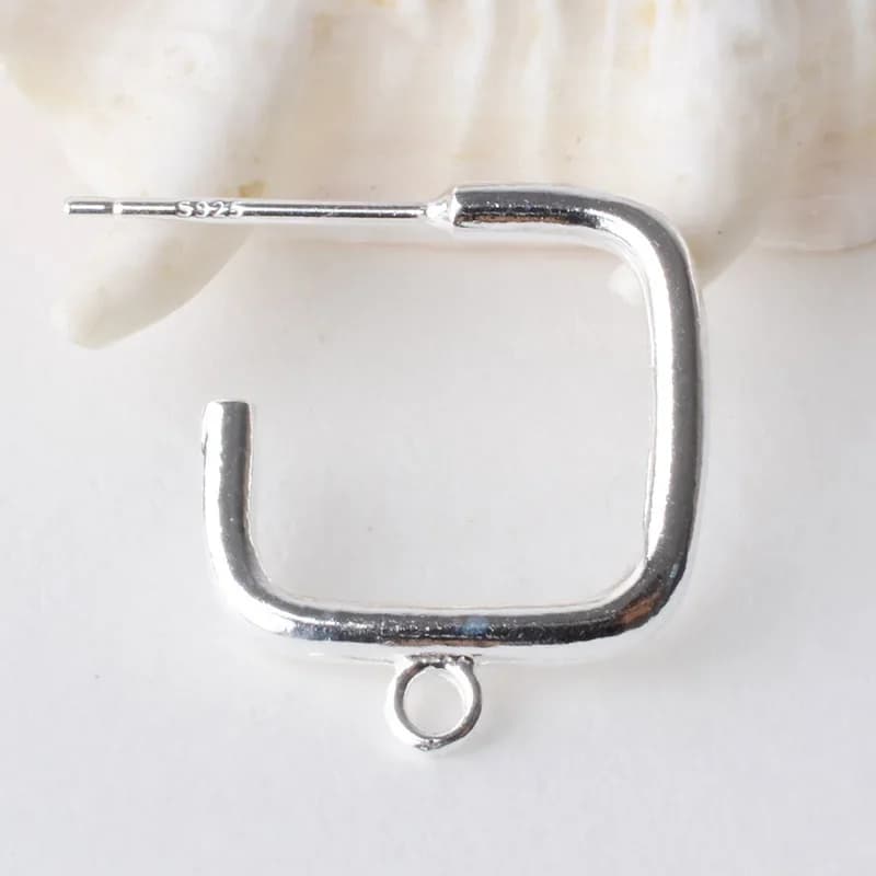 925 Sterling Silver Earrings Eearwire Hook with Jewellery Pin Earrings, DIY Silver Earrings