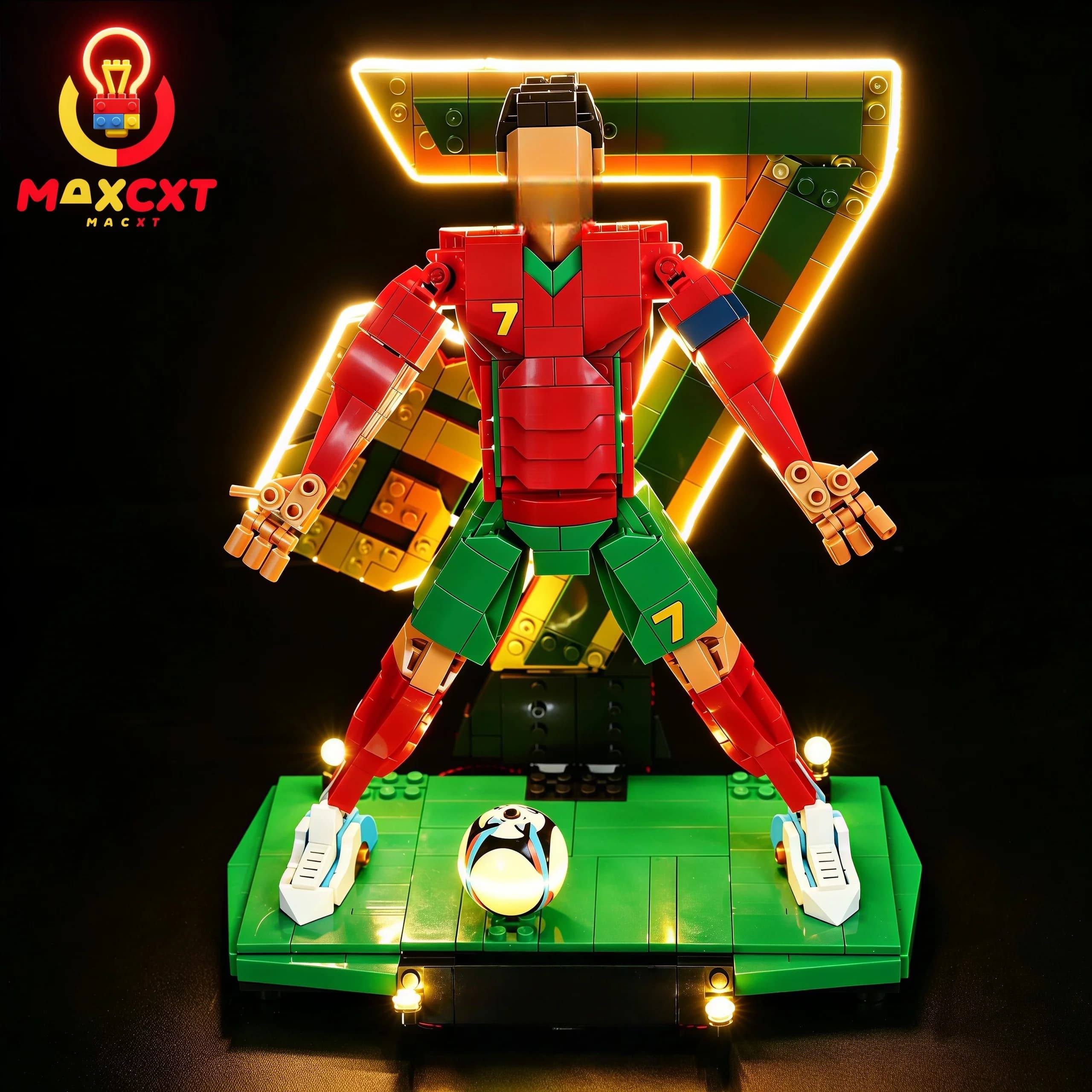 MAXCXT LED Light For LEGO 43016 Ronaldo - Football Legend DIY Decorative Lamp Not Include Building Blocks Set