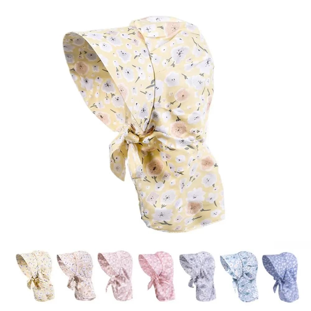 Cappello da Spiaggia Estivo con Stampa Floreale, Traspirante e Colorato, Protezione Solare Anti-UV Regolabile per Donne, Ideale per Escursioni