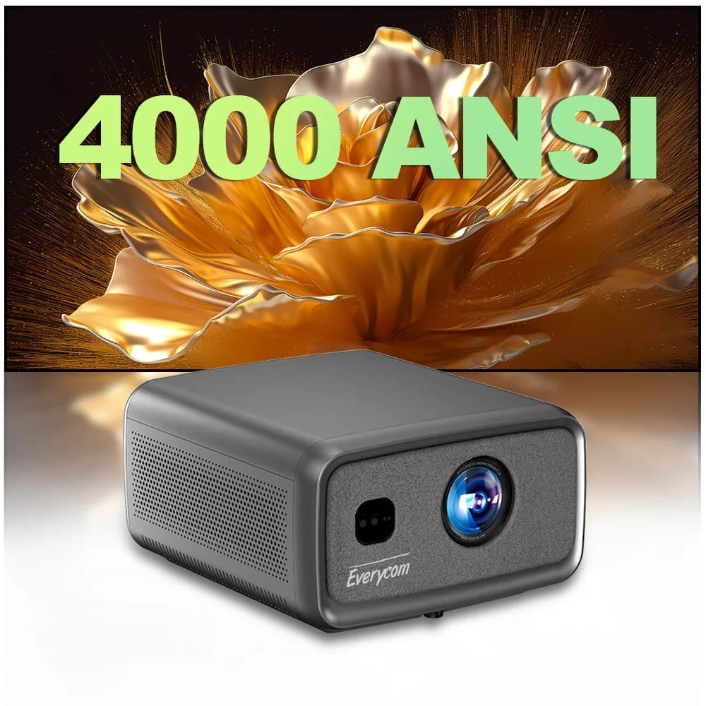 4000ANSI 350" Screen EU Stock 4K Video Projector LCD Android 15 Cubelite Ultra 4K Home Theater WIFI 3D Gaming Projector