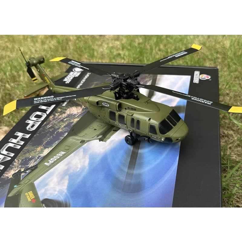 Elicottero RC JJRC U9901 6CH UH-60L con Motore Brushless, Mantenimento Altitudine, Flusso Ottico, Decollo con Un Tasto, Rotazione 3D, Modellino Aereo Giocattolo