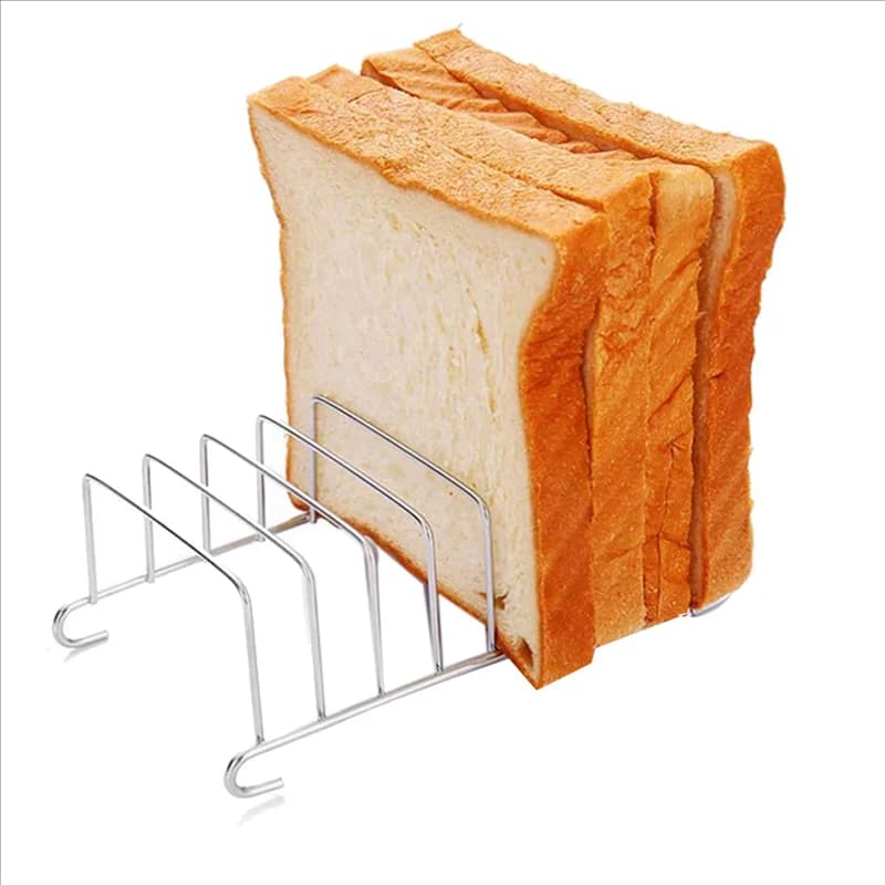 B62B-4 pieces toast rack 8 holes for slices cooling grid door bread rectangle air fryer accessories organizer