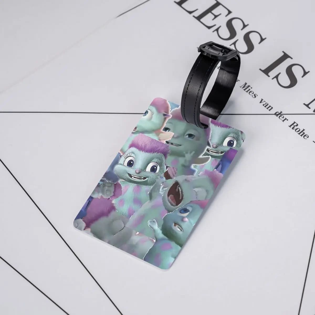 Etichette per Bagagli Bibble Collage, Accessori per Valigie, Etichette per Bagagli da Viaggio, Porta Etichette con Nome e Indirizzo