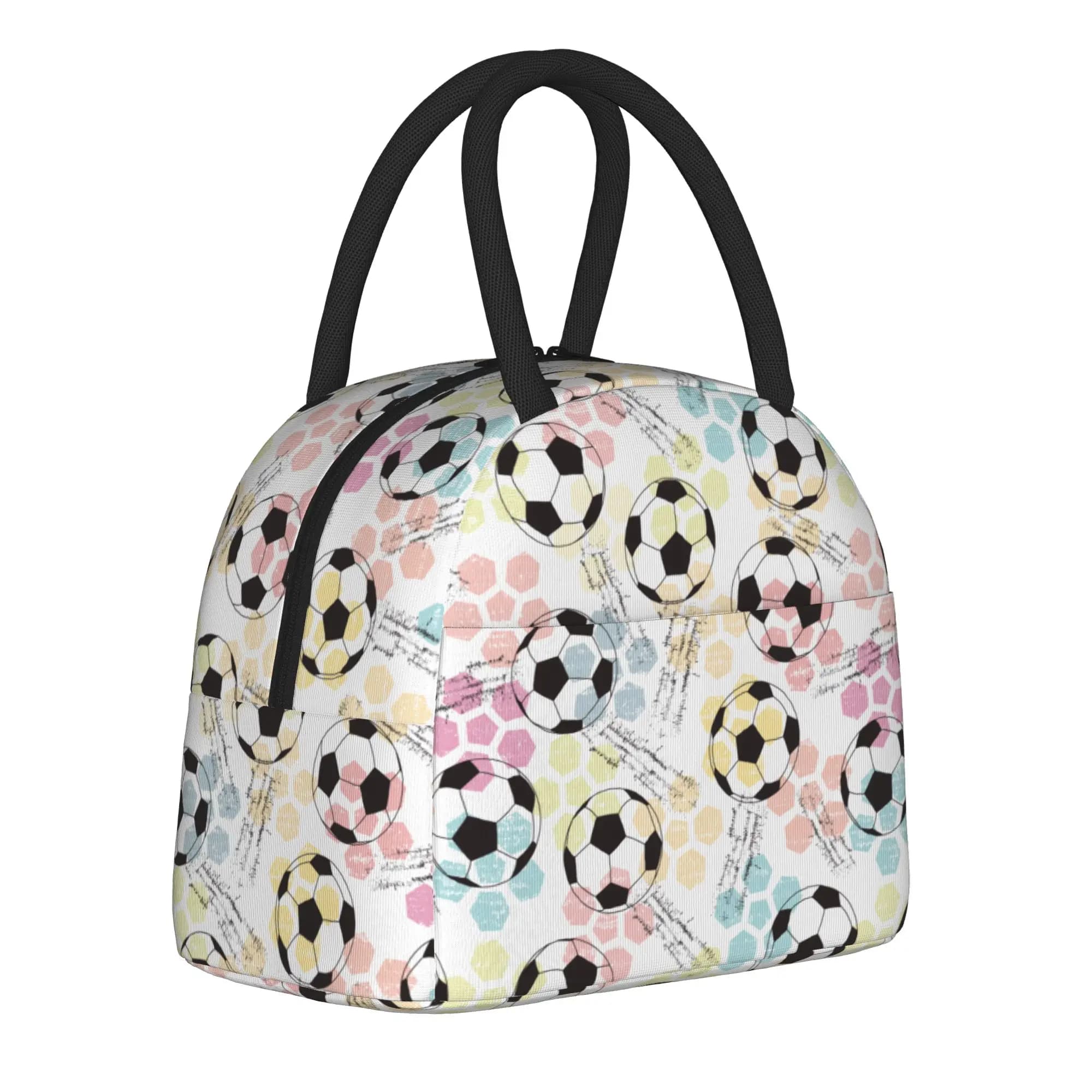 Cartoon Soccer Ball Football Insulated Lunch Bags Thermal Bag Lunch Container High Capacity Tote Lunch Box Food Storage Bags