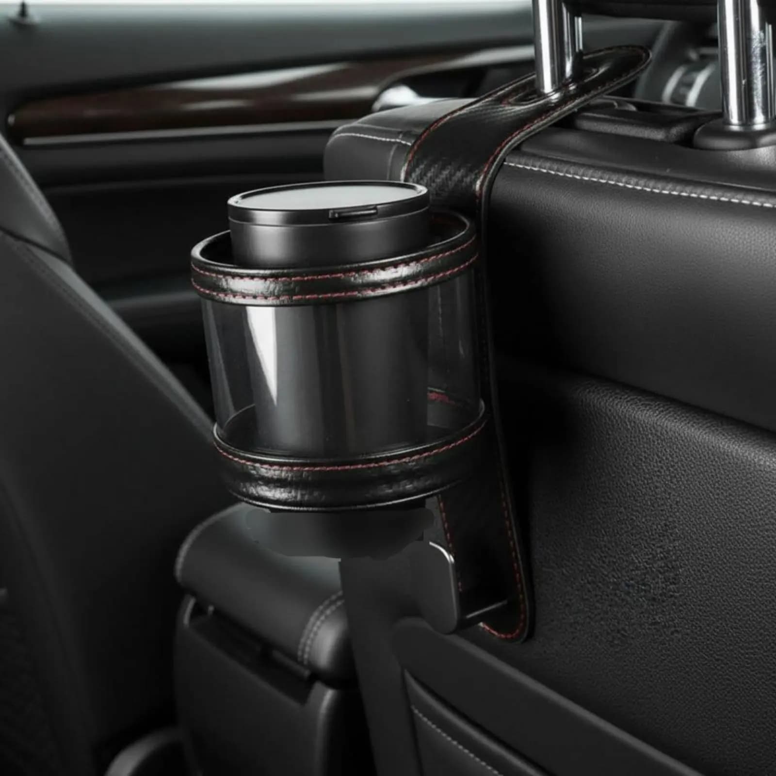 Organizer Universale per Sedile Auto con Portabevande e Portaoggetti Posteriore, con Porta di Ricarica Riservata