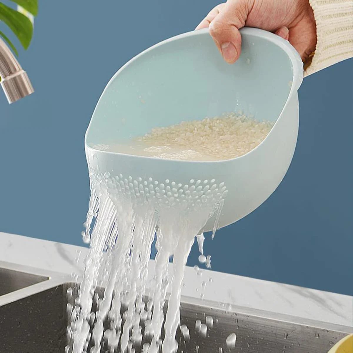 1 piece: plastic waste basket filter, rice bowl, drain basket, fruit bowl, linen basket, handle, home kitchen organizer
