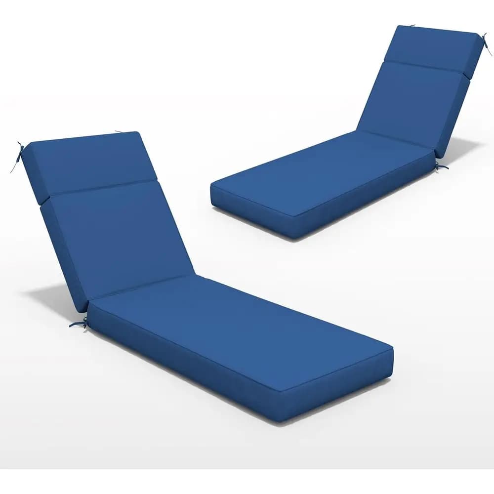 Cuscino per chaise longue da esterno, 72 cm di lunghezza x 21 cm di larghezza x 4 cm di spessore, resistente all'acqua e protetto dai raggi UV, per sedie da spiaggia e piscina