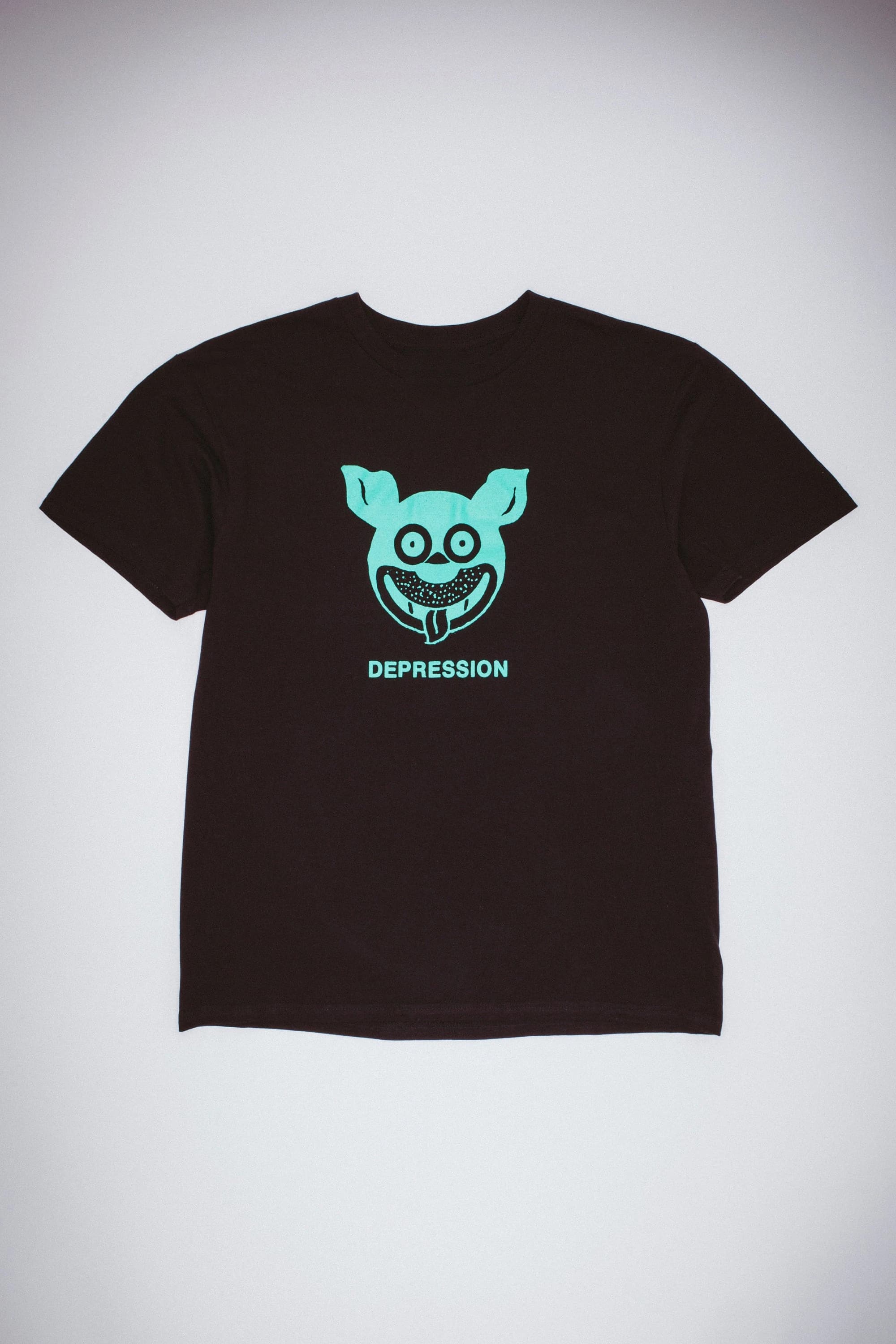 T-shirt casual Depression in cotone 100% con grafica, per uomo e donna, top streetwear estivo