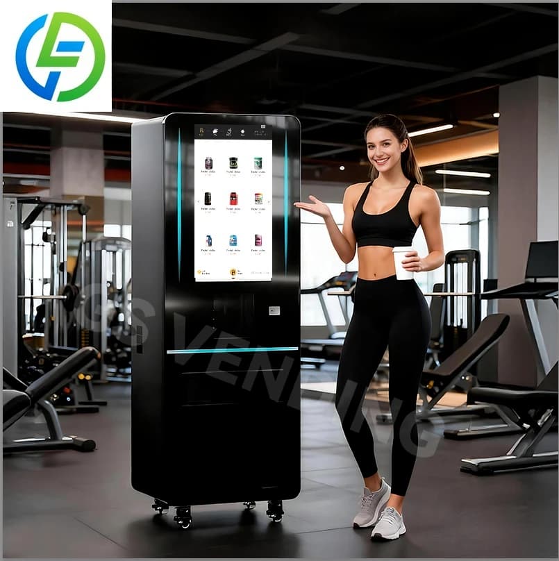 FL Compact Floor Standing Protein Shake Vendor Dustproof Powder Tank Prevent Raw Material Moisture Agglomeration
