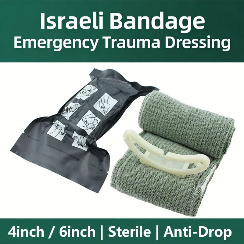 Kit Medico per Traumi 2026: Benda Israeliana 4/6 Pollici per Pronto Soccorso d'Emergenza per Campeggio ed Escursionismo - Protezione e Cura delle Ferite