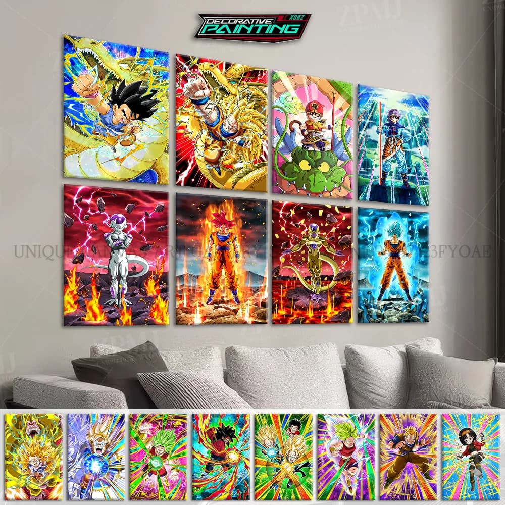 Dragon Ball GT Stampe HD Immagine Son Goku Pugno Esplosione Dipinti Anime Home Decor Tela Poster Opere D'arte Della Parete Per La Camera Senza Cornice