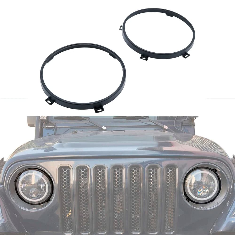 Staffa di montaggio dell'anello di montaggio del faro da 7 "pollici per Jeep Wrangler JK TJ Accessori Faro dell'auto Installa la staffa di montaggio del supporto