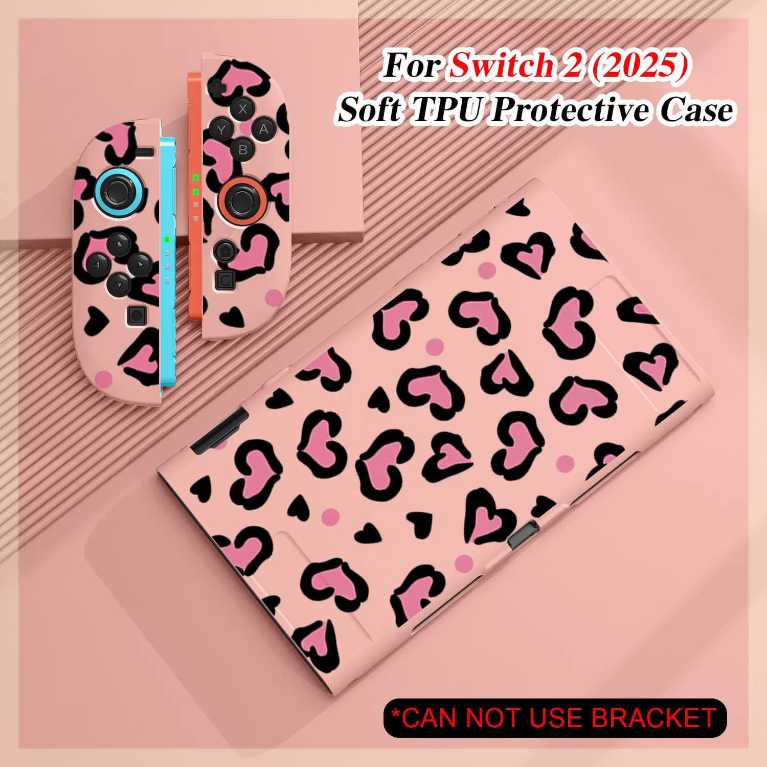 Fashion Leopard Theme Protective Case For Nintendo Switch 2 Joy Con Controller Skin Shell Soft TPU Silicone Cover Accessories