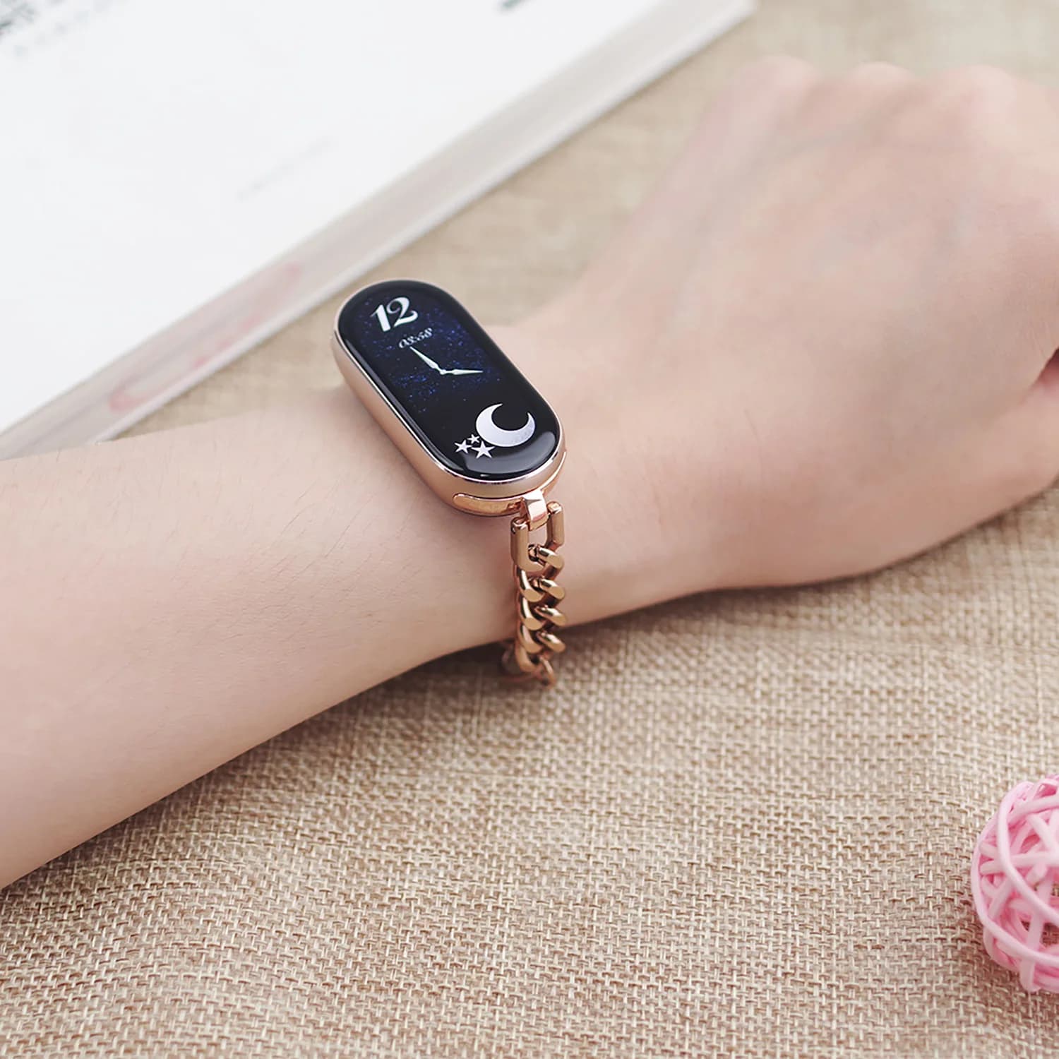 Per Mi band 9 cinturino a catena per Mi Band 10 9 8 7 6 5 cinturino per braccialetto intelligente cinturino per orologio da donna per Xiaomi Smart Band 8
