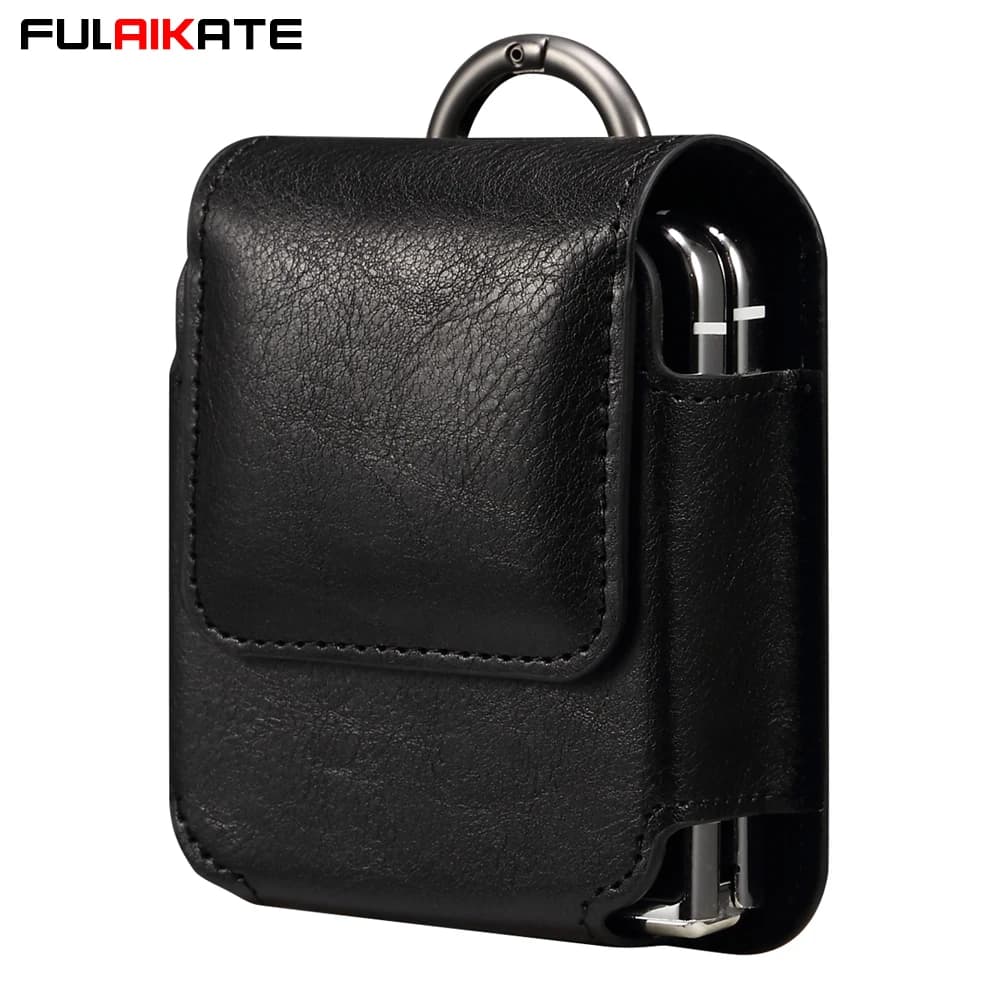 Fondina per telefono FULAIKATE per Samsung Z Flip6 custodia per cellulare universale per Motorola Razr 50 Ultra custodia per cintura da uomo tasca in vita