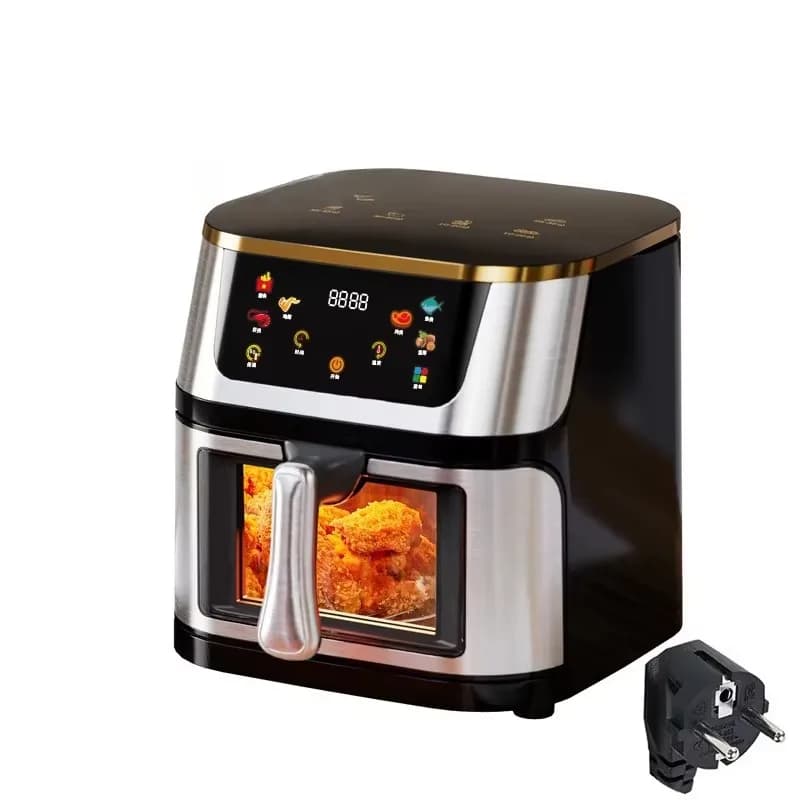 12L Cross-Border Visible Air Fryer Modern Square Design Home Smart Electric Multifunctional French Fries Machine Large Capacity