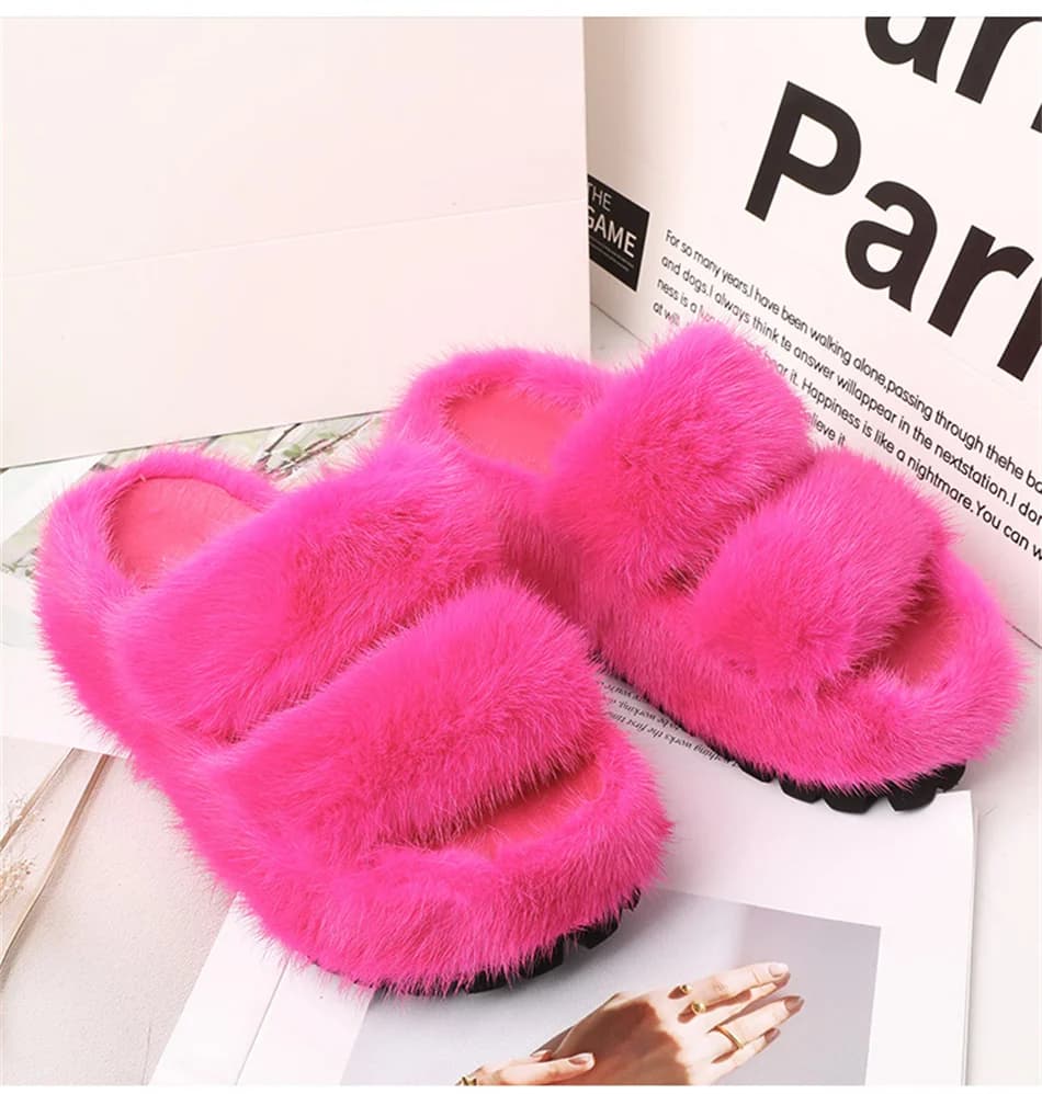 Ciabatte in Visone da Donna, Sandali Estivi 2026, Scarpe Antiscivolo da Donna, Ciabatte Basse con Suola Morbida in EVA, Sandali e Ciabatte da Donna