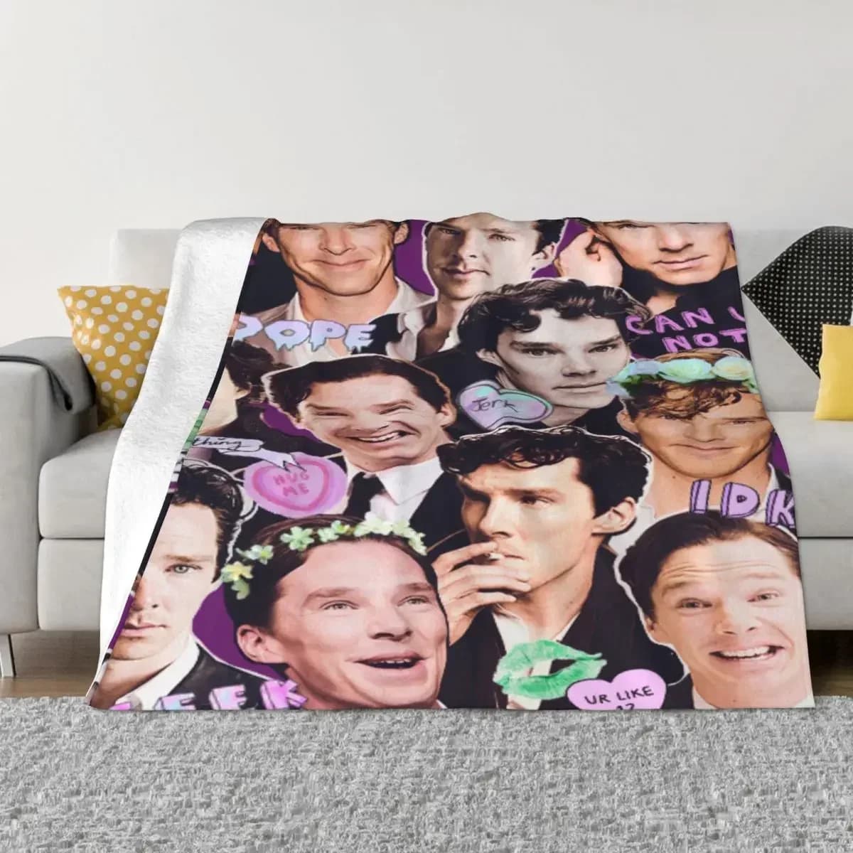 Benedict Cumberbatch Collage 354 Coperta per camera da letto, coperte e plaid