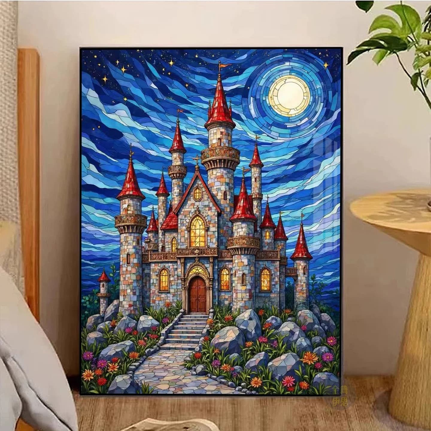 Elegant European Castle Diamond Painting Handmade DIY Bedding Cross Stitch Living Room Bedroom Decorative Artwork without Frame