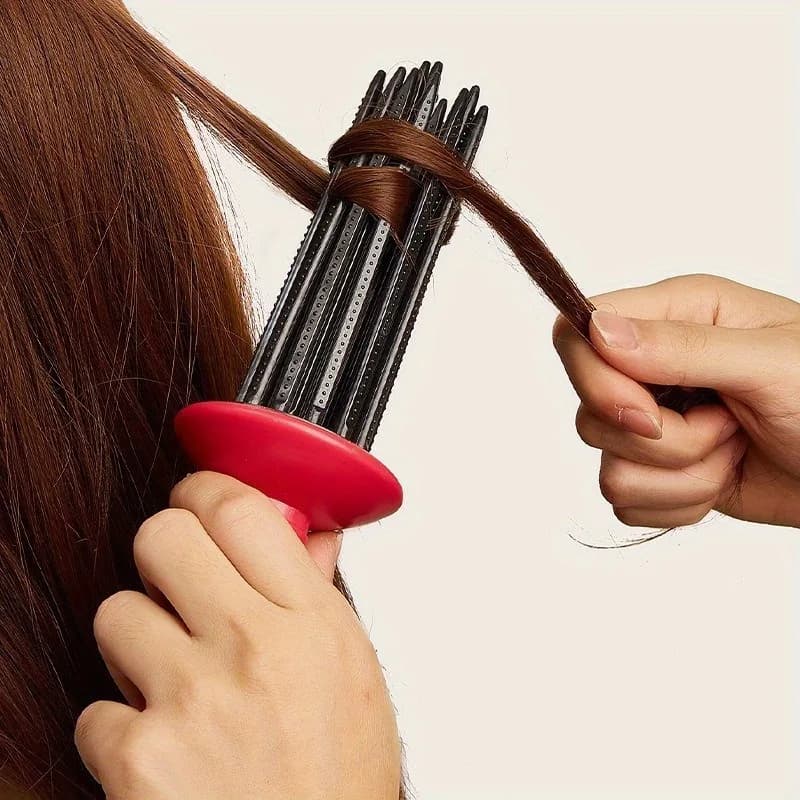 1 pezzo Ferro arricciacapelli manuale, Spazzola arricciacapelli ad aria calda per styling voluminoso e soffiato
