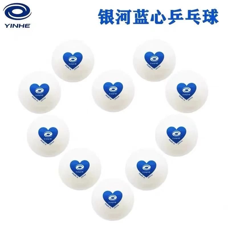 50/100PCS YINHE 40+ Palline da ping pong cucite ABS Nuovo materiale Cuore blu Durevole Nuova pallina da ping pong per atleti Club Training