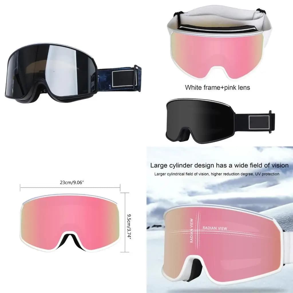 Maschere da snowboard 31BE Maschere da sci a doppio strato Protezione UV Occhiali per sport all aperta
