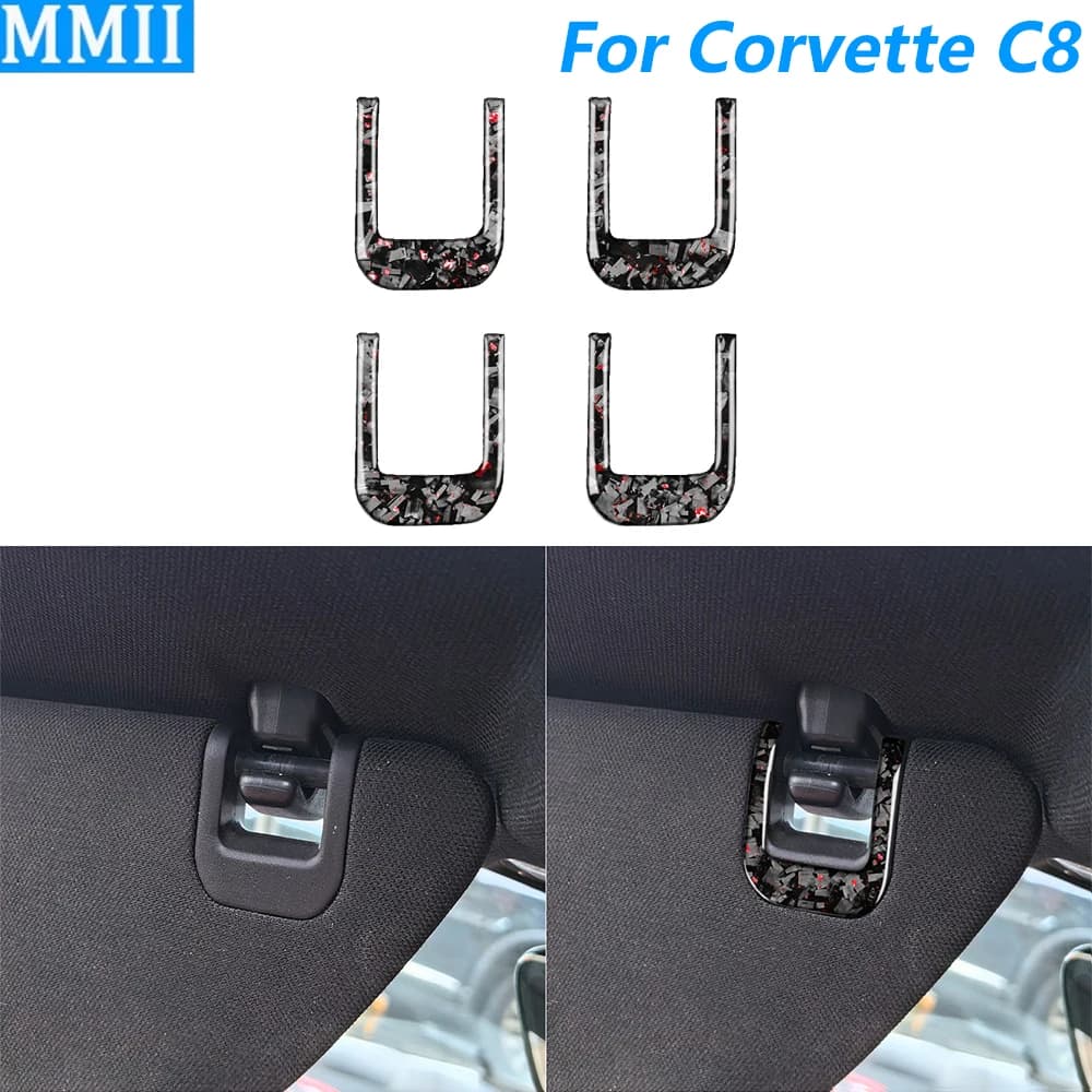 Per Chevrolet Corvette C8 2020-2025, Copertura del Pannello Parasole Anteriore in Fibra di Carbonio Forgiata, Accessori Auto, Decorazione Adesiva
