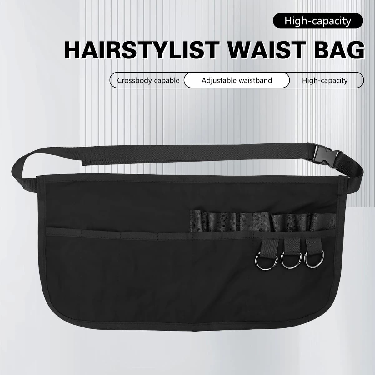 Barbiere Borsa per forbici per capelli regolabile Custodia per pettine Parrucchiere Barbiere Marsupi Porta attrezzi Marsupio Borsa per cintura Grembiule